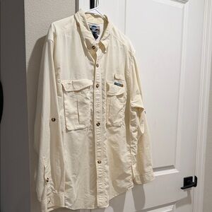 Exofficio Men's Off-White Button-Up Jacket